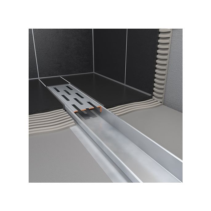Easy Drain Compact 30 Flange EDCOMPR100030 shower drain with stainless steel flange 100cm side spout