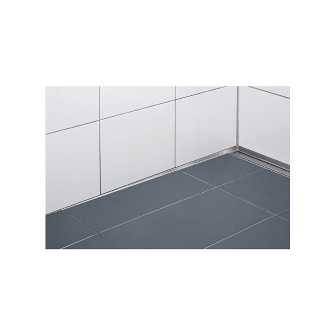 Blanke Aqua Keil Wand 8402856100L afsluitprofiel 2000x10x40mm links mat zwart