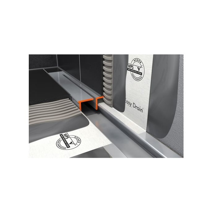 Easy Drain Xs Nano Wall NANOLINEW1200 shower drain 120cm horizontal outlet