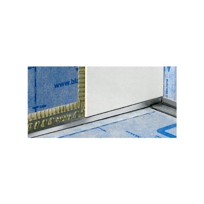 Blanke Aqua Keil Wand 8402856100L afsluitprofiel 2000x10x40mm links mat zwart