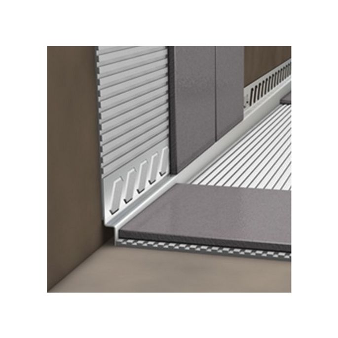 Blanke Aqua Keil Wall 8452851080L gradient edge profile 980x8x24mm left Stainless steel satin white