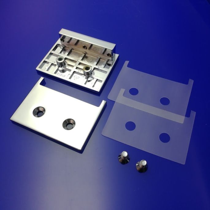 HSK Kienle E100313-O-41 C-hinge-part glass holder top, chrome