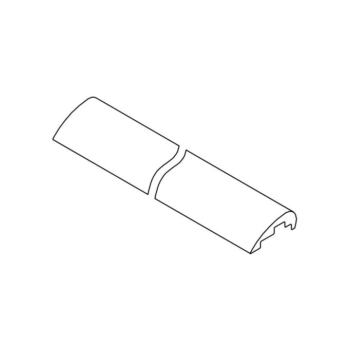 HSK E100050-2-01 Wasserleiste gerade, 100cm, Alu Silber-matt (2er-Set, für alle Eckeinstiege)