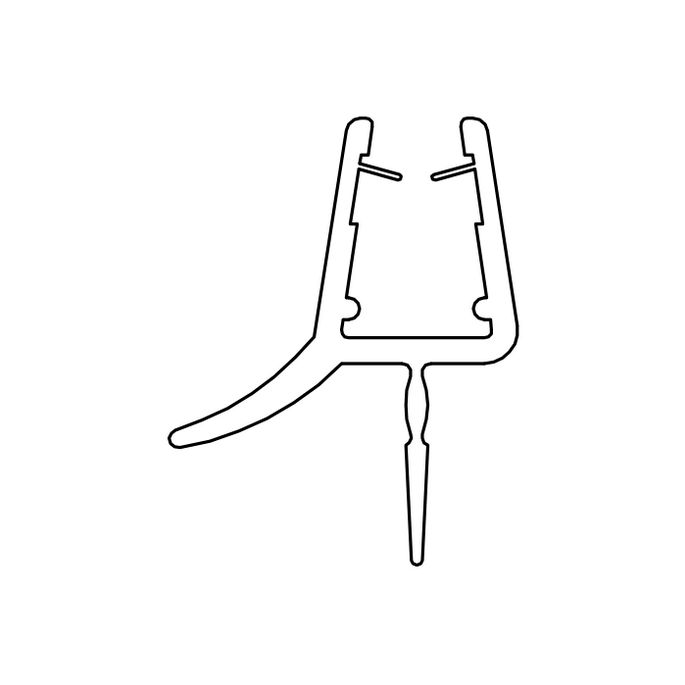 HSK E100058-F3 Wasserabweisprofil, gerade, 100cm, 8mm