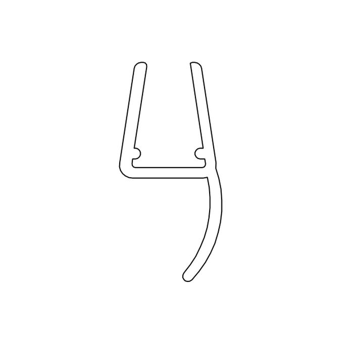 HSK E100072-8-2 verticaal afdichtingsprofiel 200cm, 8mm
