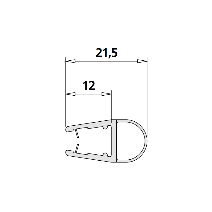 Kermi 6004125 Wanddichtung vertikal 200cm