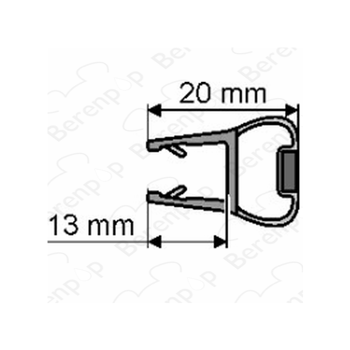 Huppe universeel 070036 magneetstrip, 200cm / 8mm