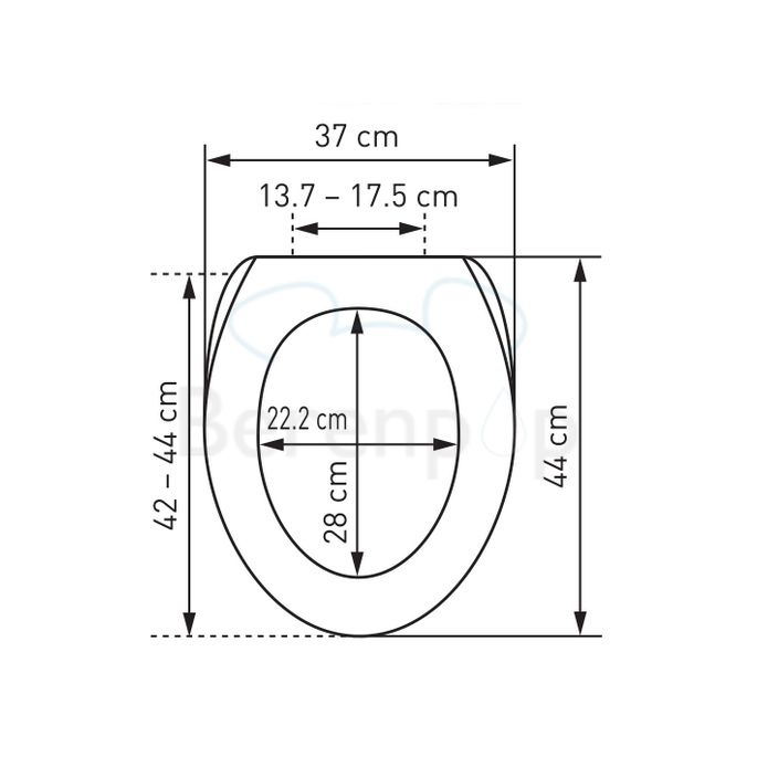 Diaqua Comfort 31169041 toilet seat with lid (height 5cm) white