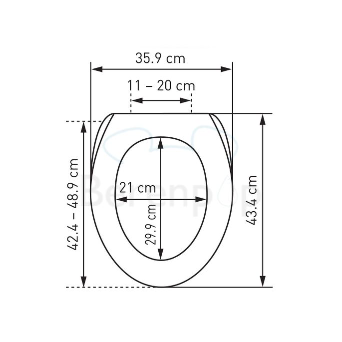 Diaqua Dubai 31160241 toilet seat with lid white