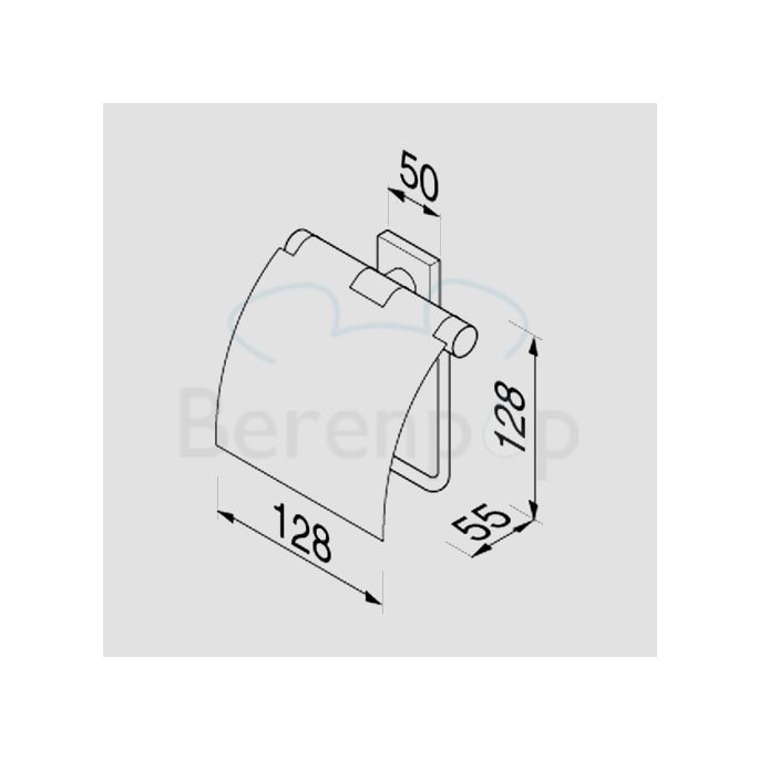 Geesa Nelio 680802 toiletrolhouder met klep chroom