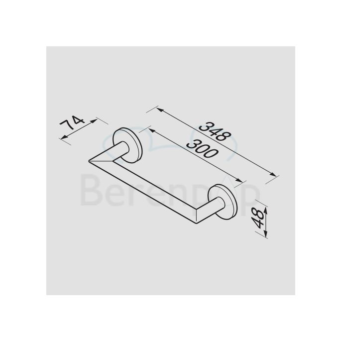 Geesa Nemox Stainless Steel 650605 badgreep 30cm RVS geborsteld