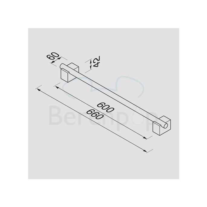 Geesa Nexx 750702 wandhanddoekhouder 60cm chroom