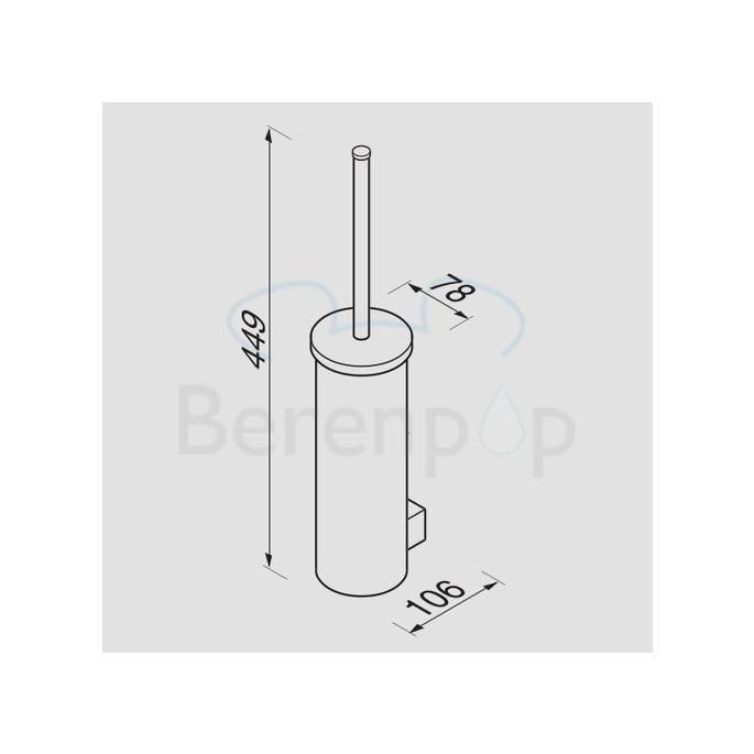 Geesa Nexx 751002 toiletborstelhouder (witte borstelkop) chroom