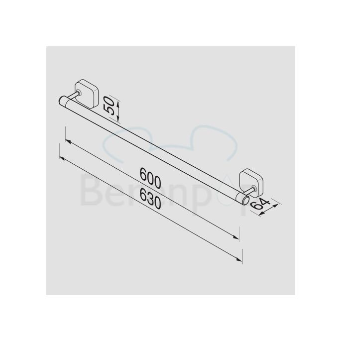 Geesa Thessa 24290260 wandhanddoekhouder 60cm chroom