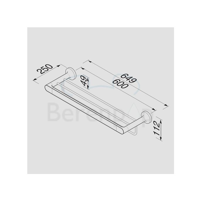 Geesa Tone 735202 badhanddoekplateau 60cm chroom