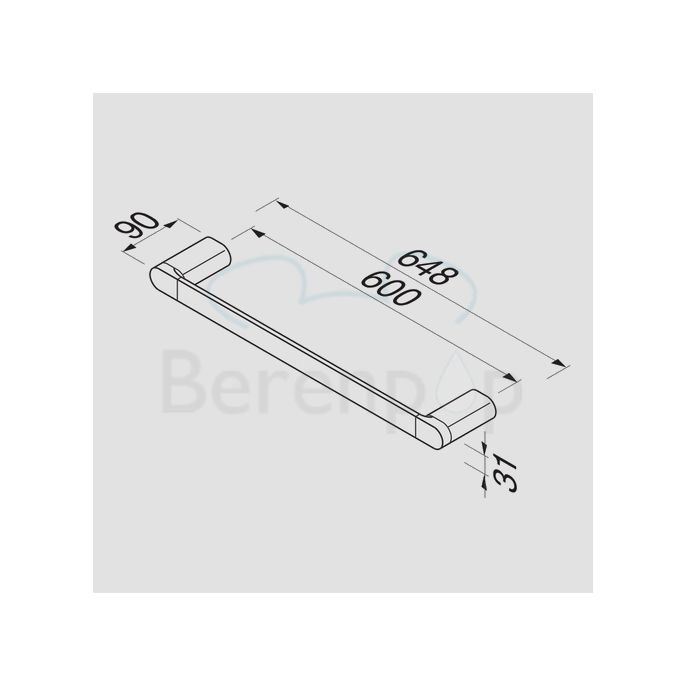 Geesa Wynk 45070260 wandhanddoekhouder 60cm chroom