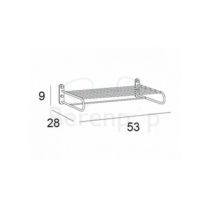 Inda Hotellerie A0470FCR handdoekenrek 53cm chroom