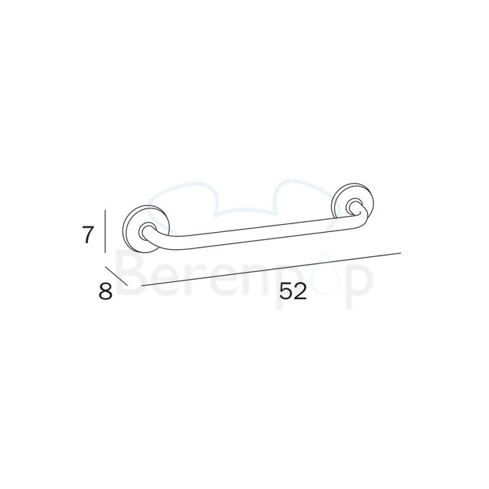 Inda Hotellerie A0494BCR handdoekhouder 52cm chroom