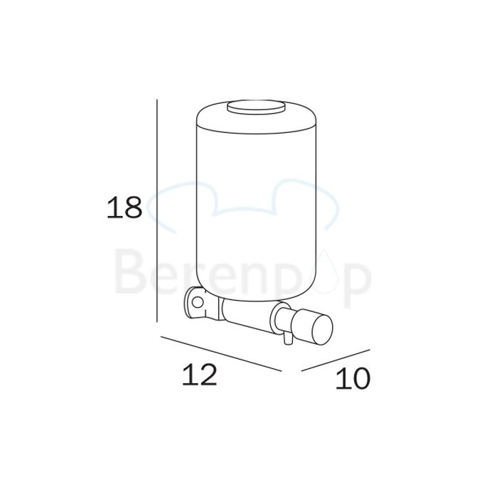 Inda Hotellerie A05671CR zeepdispenser 1 liter chroom