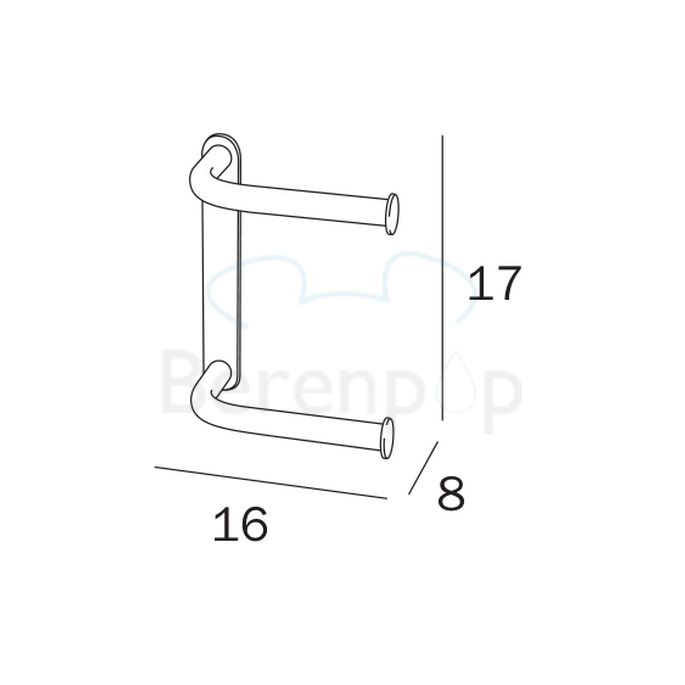 Inda Hotellerie AV425ACR dubbele toiletrolhouder chroom