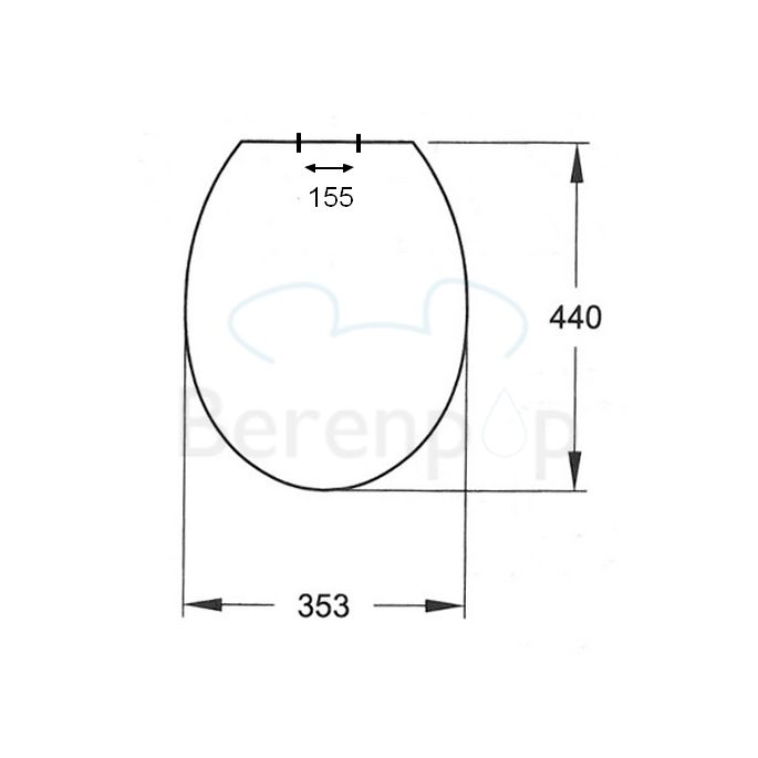 Sphinx 300(48)/ Eurobase S8H5T001000 toiletzitting met deksel wit