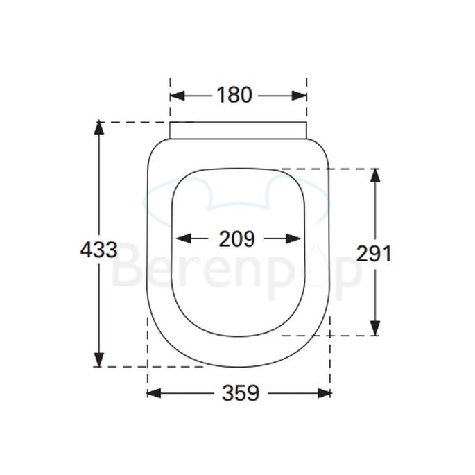 Villeroy and Boch Subway 2.0 9M746101 toilet seat without lid white