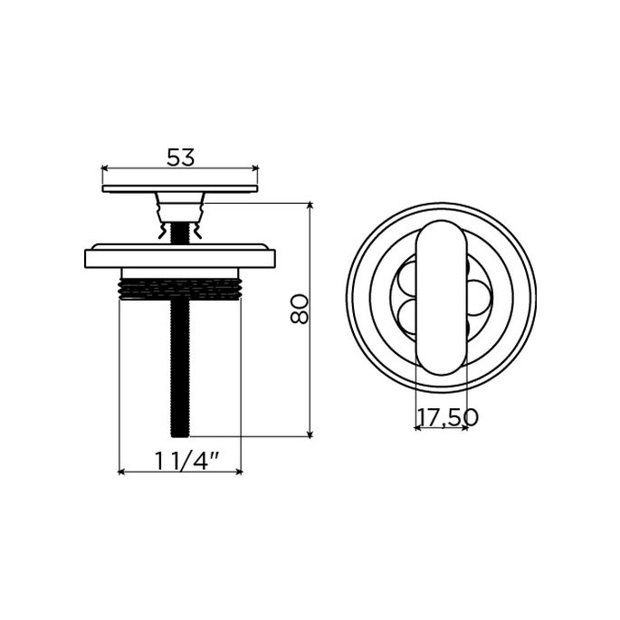 Clou CL1060300021 drain and trap connector for Flush and First wash-hand basin, matt black