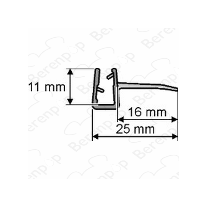 Huppe universeel 070021 afdichtingsprofiel, 195cm / 5mm