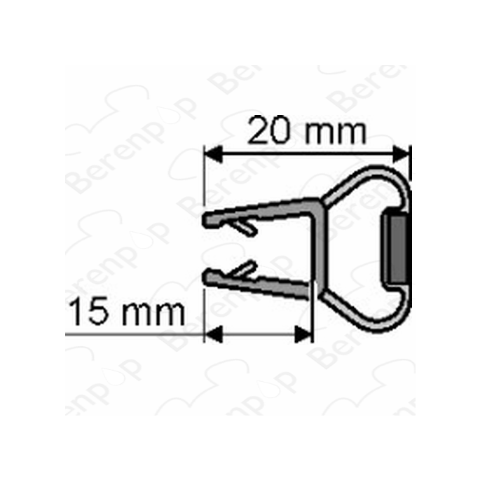 Huppe universal 070037 magnetic strip, 193.2cm / 5mm