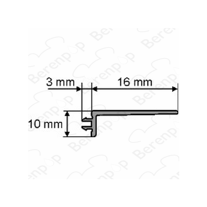 Huppe universal 070040 sealing profile (door) segment, 190.7cm