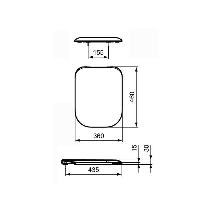 Ideal Standard Tonic II K706401 toilet seat with lid white