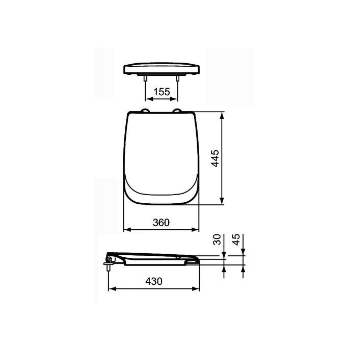 Ideal Standard Ventuno T663801 toilet seat with lid white