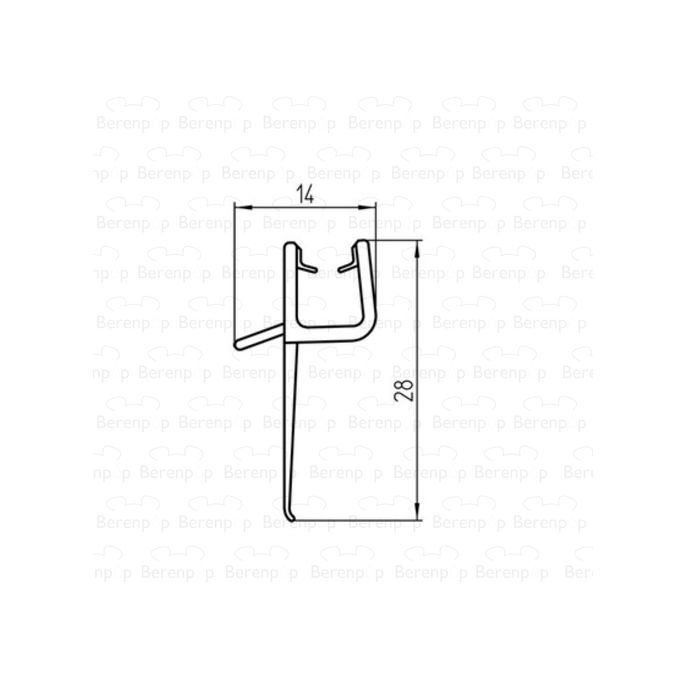 San4U ProfileDay DS541006 buigbaar helder doucheprofiel 2 flapjes 100cm - 6mm