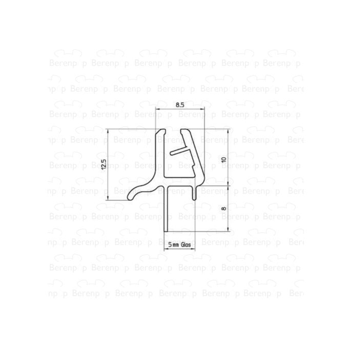 San4U ProfileDay DS551005 bendable clear shower profile 3 flaps 100cm - 5mm