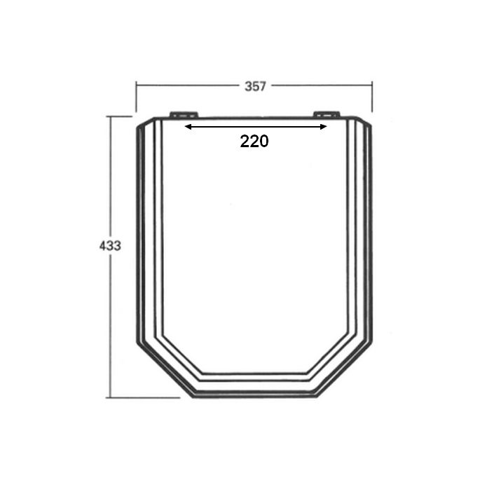 Sphinx Mycene S8H580R0000 toiletzitting met deksel 220mm wit