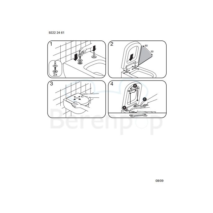 Villeroy en Boch Subway 2.0 9M68S1R3 toiletzitting met deksel pergamon *niet meer leverbaar*