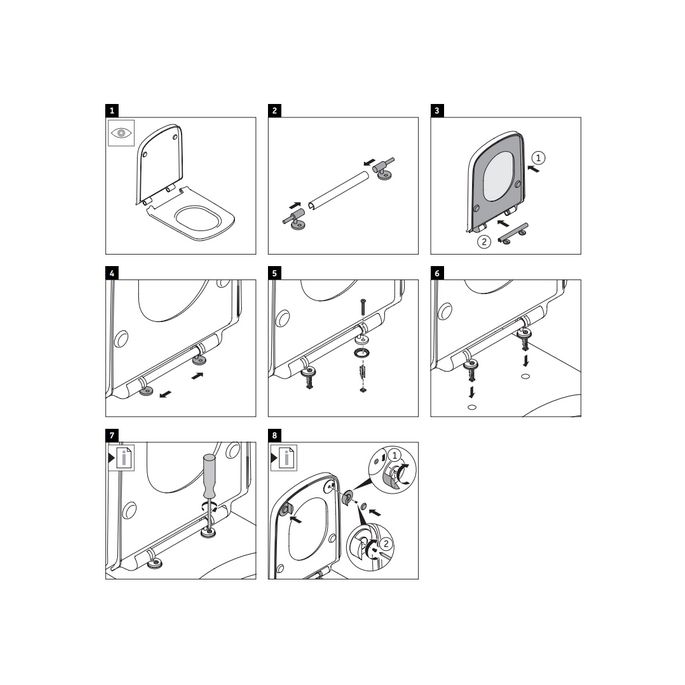 Duravit DuraStyle 0062510000 toiletzitting Vital zonder deksel wit