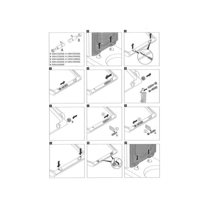 Duravit Happy D.2 1004230000 Damper Set for toilet seat Happy D.2 006459 (set of 2)