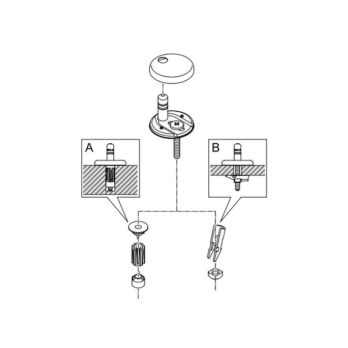 Ideal Standard Connect EV287AA set of 2 hinges chrome