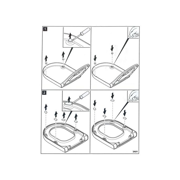 Villeroy en Boch Architectura - Legato - Venticello 92198600 Puffer runde und ovale