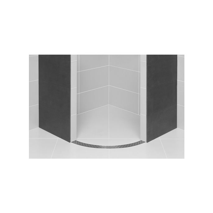 Easy Drain Flex Class Round EDFLCLROUND shower drain radius 55 1/4 circle side outlet