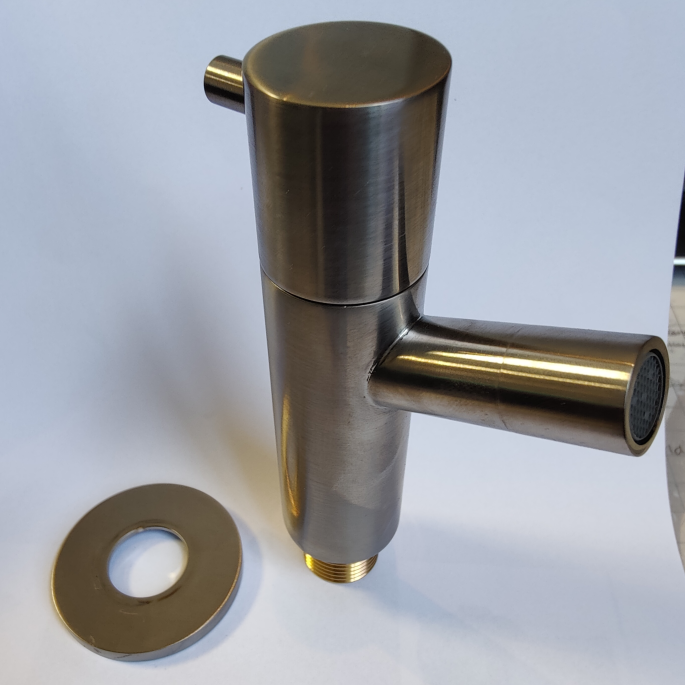 ADW wall mounted fountain tap brushed stainless steel (OUTLET)