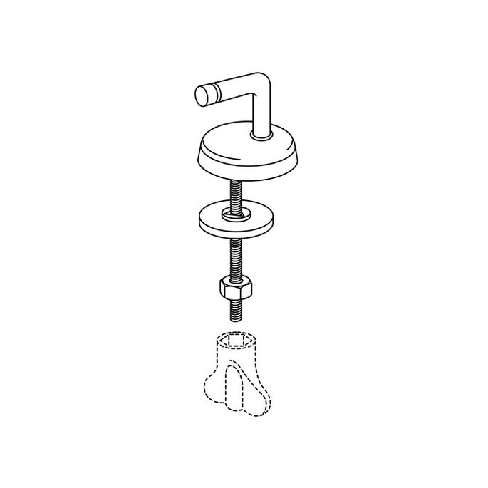 Pressalit BB5P999 Pinocchio-Set einstellbar Scharniere chrom