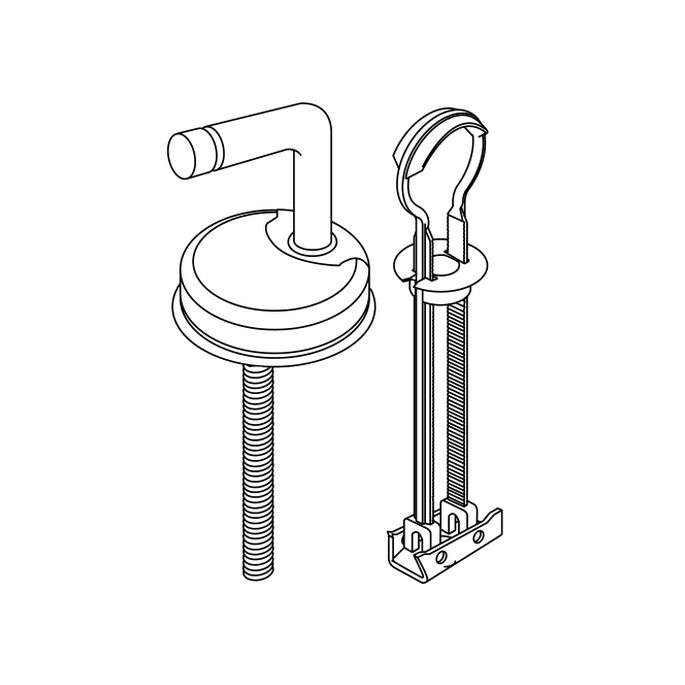 Pressalit BQ6P999 Objecta D Set verstellbar Scharniere chrom