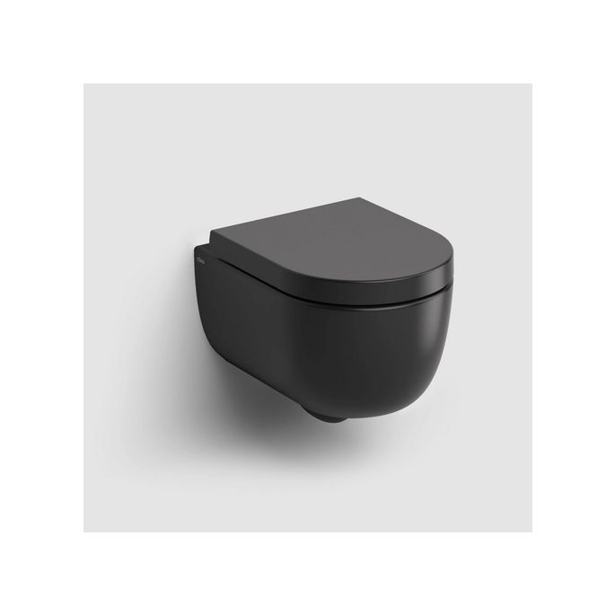 Clou Hammock CL040108021 Rimless 49cm wall toilet with toilet seat matte black