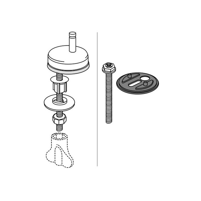 Pressalit D09999 Delight Set verstellbar Scharniere chrom