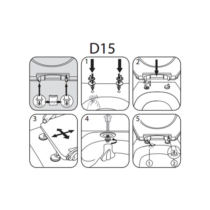 Pressalit Calmo 556001-D15999 toilet seat with lid black