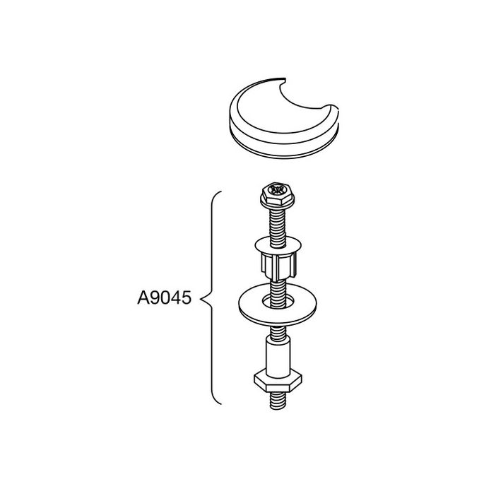 Pressalit D17999 300 Compact set of adjustable hinges chrome *no longer available*