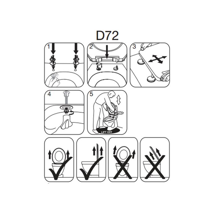 Pressalit D72999 Calmo Set verstellbar Scharniere chrom