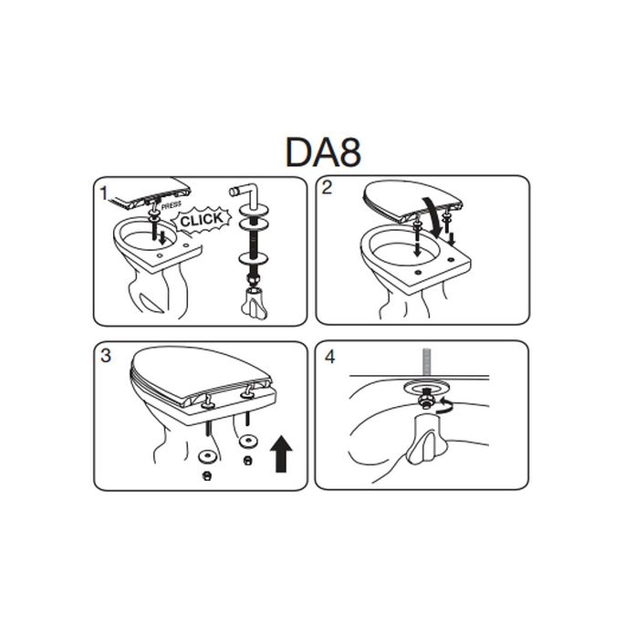 Pressalit DA8999 300+ set of fixed hinges chrome
